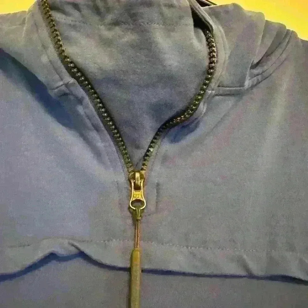 Sweaty Betty Blue Pullover Sweatshirt with funnel collar and hood, size small - Picture 6 of 8
